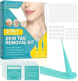 2 in 1 Skin Tag Remover, Effectively and Painless Skin Mole Tag Remover Set-Safe and Easy Remove Small to Large (2mm-8mm) Sized Skin Tags-Tags Fall Off Remover Kit at Home