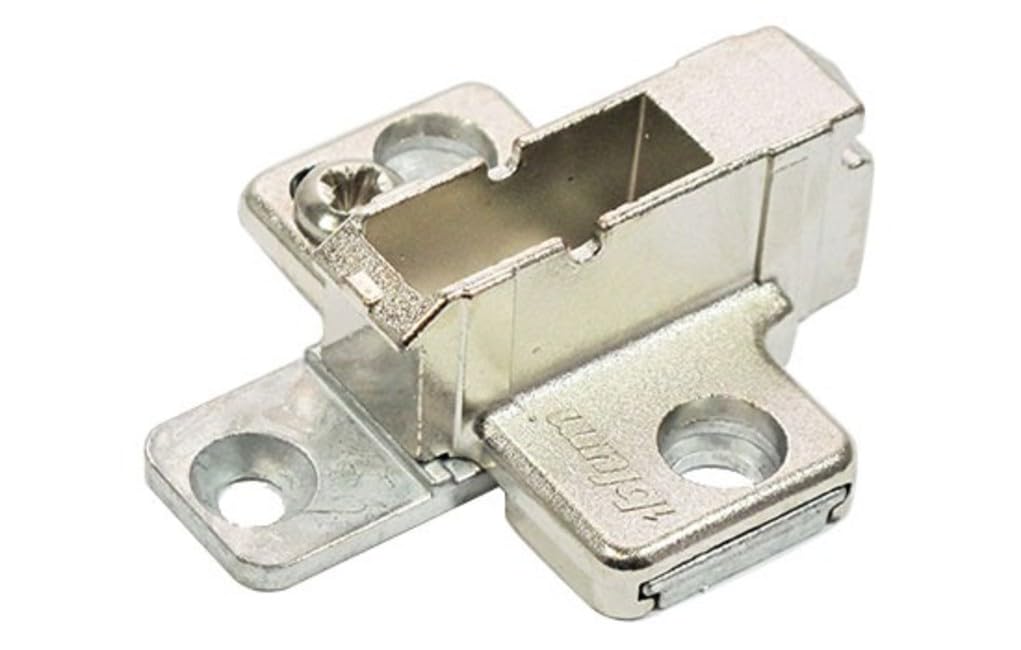 Blum 175H9190 Clip Top placa de montaje de ala de dos piezas con madera y metal Tornillos y 9 mm de distancia