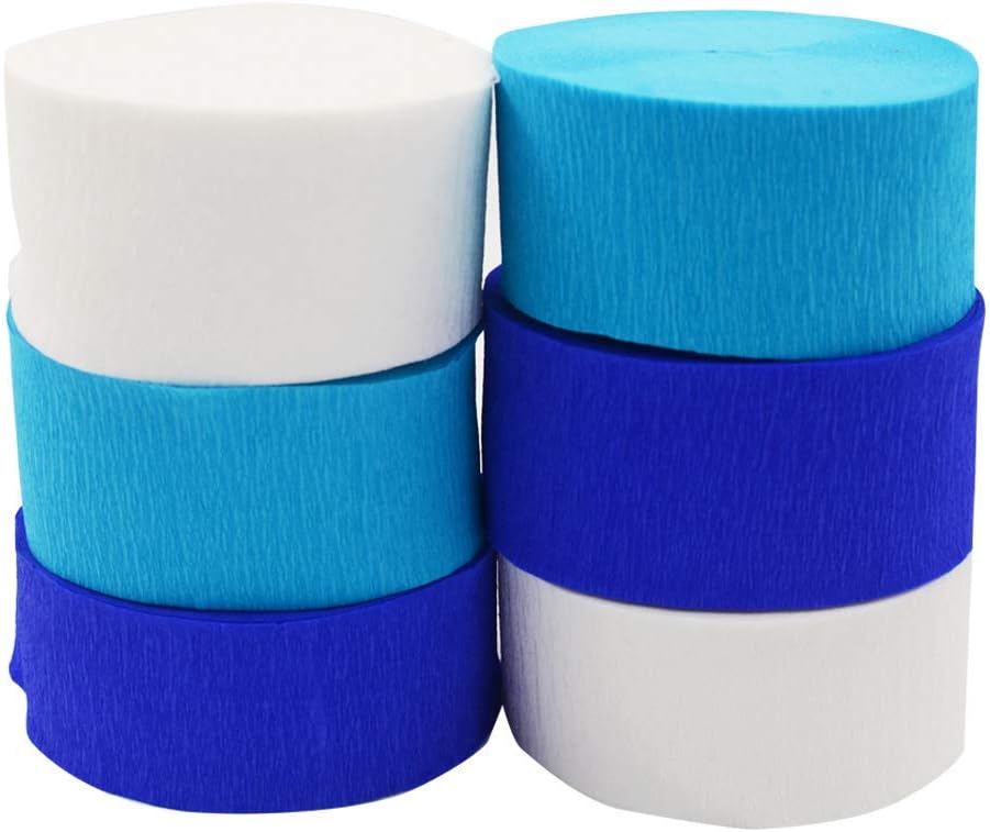 Rainbow Crepe Paper Streamer Rolls Hanging Party Decoration Total 490-Feet, 6 Rolls, Birthday Party Streamer for DIY Art Project Supplies, Baby Shower, Cinco De Mayo, by BllalaLab : Home & Kitchen