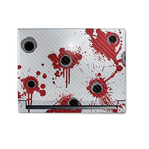 Image of MightySkins Carbon Fiber Skin Compatible with Alienware M18 R1 (2023) Full Wrap Kit - Bullet Holes | Protective, Durable Textured Carbon Fiber Finish | Easy to Apply & Change Styles | Made in The USA