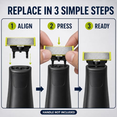 Image of Replacement Blade Compatible with Philips OneBlade Trimmers for Men, Fits QP1424, QP1624, QP2512, QP2525, QP2532, QP2620, QP2724 /10, QP2824 /10 & QP6550, Blade Only, 1 Pack