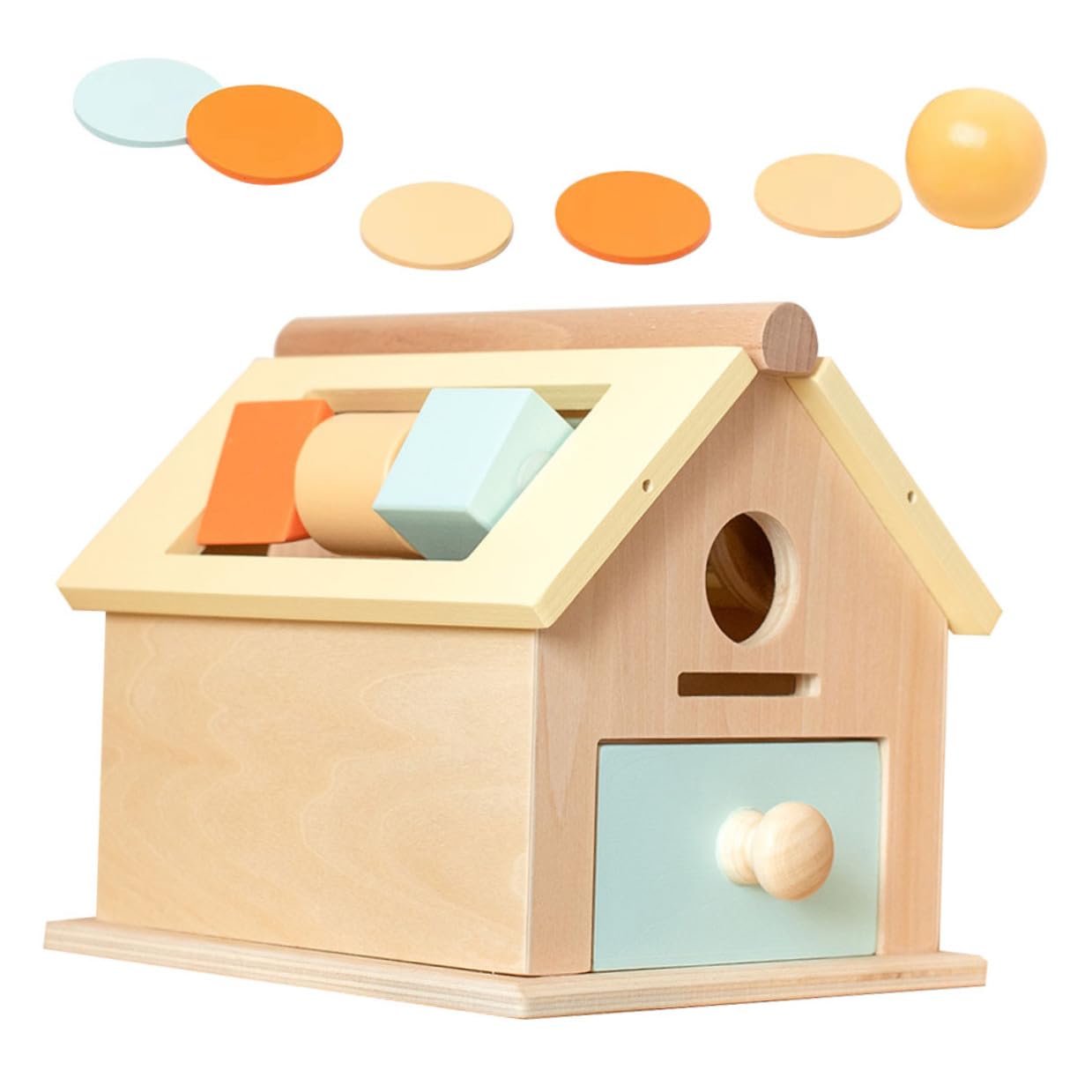 SUPVOX Juguete Educativo Montessori para Niños de 1 a 3 Años, Caja de Madera para Concentración y Entrenamiento Lógico en Educación Temprana