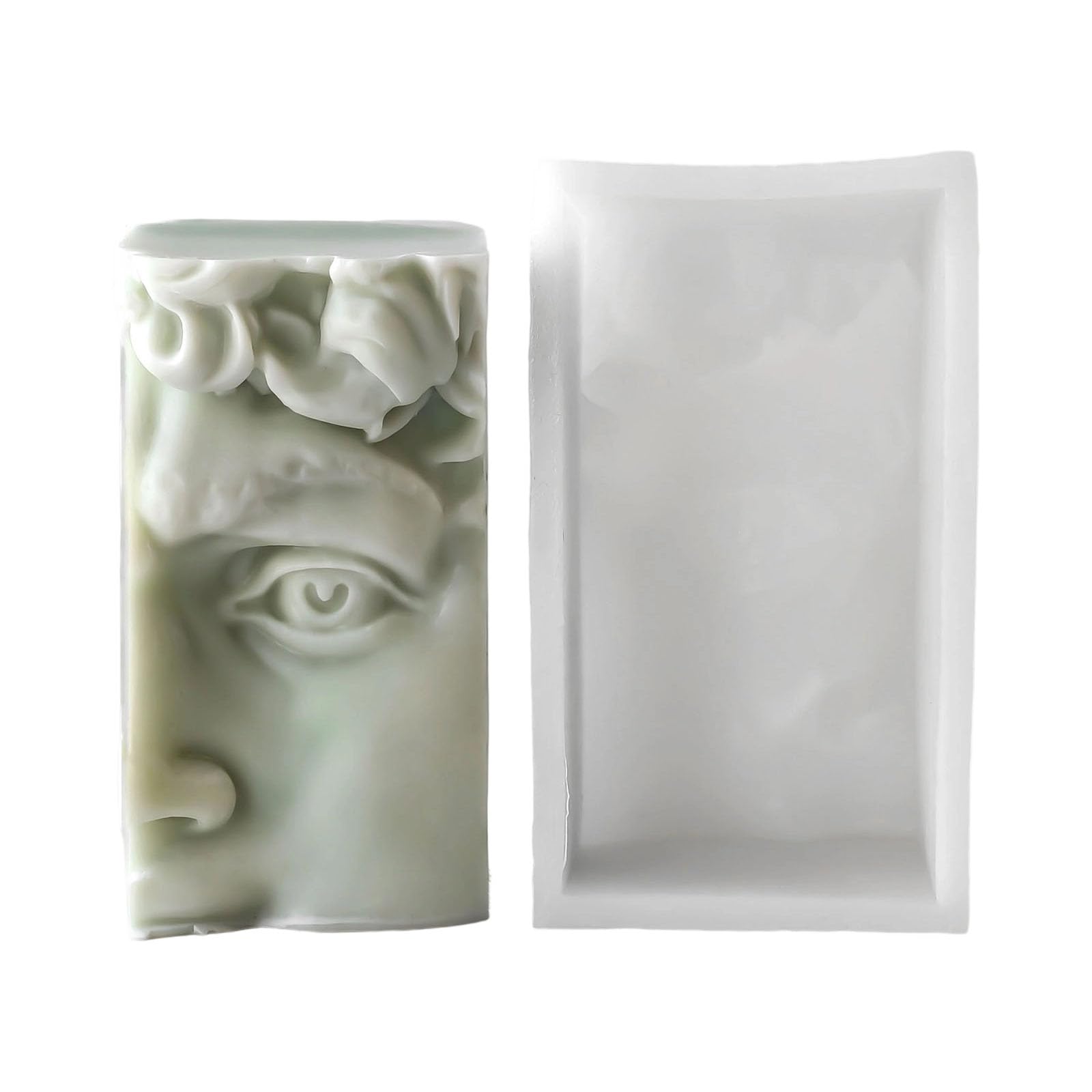 Xjdzineq Face Sculpture Silicone Molds for Epoxy Resin Easy Demolding Silicone Soap Face Soap Molds