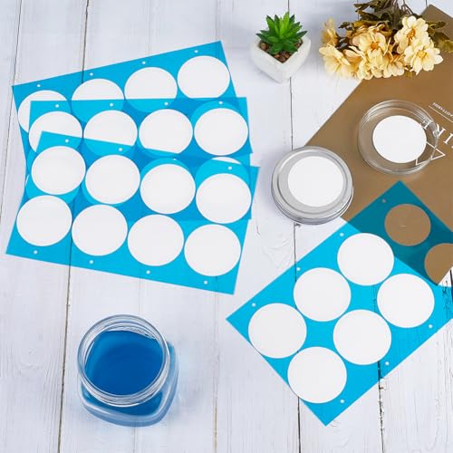 Image of GORGECRAFT 32Pcs 4 Sheet Wide Mouth Mason Jar Paper 59mm Filters Patch Tape Sticker Synthetic Self Adhesive Filter Disc 0.3μm for Mushroom Cultivation Jar Lids Mason Jars