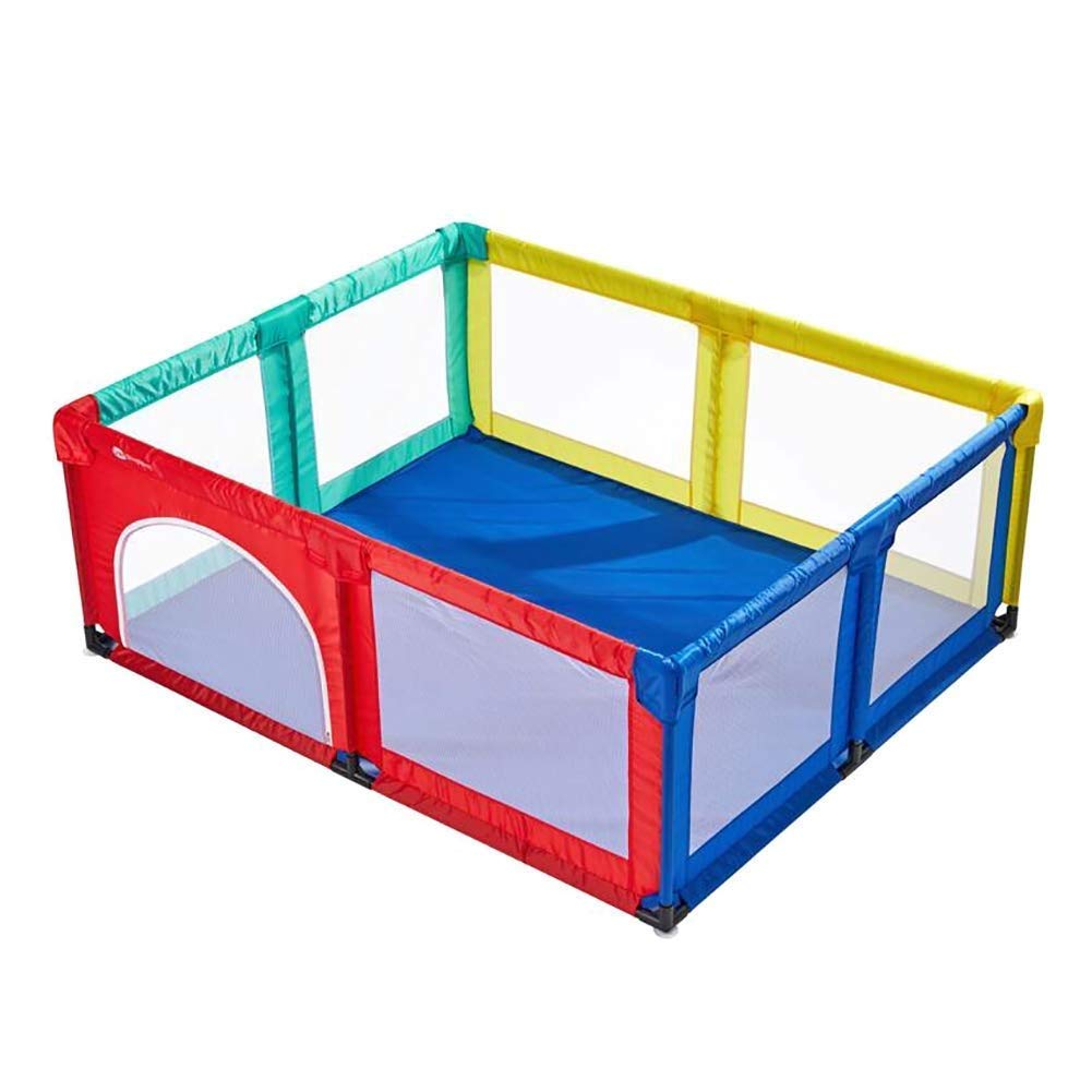 NMDCDH Playpen Extra Tall 27.5'' Baby Multicolor with Door, Portable Children's Safety Game Fence for Indoor (Size : 150x190x70cm)