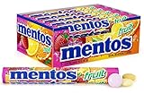 Mentos Candy, Mint Chewy Candy Roll, Fruit, Non Melting, Holiday, Party, Concessions, Office, 14 Pieces (Bulk Pack of 15) - Packaging May Vary
