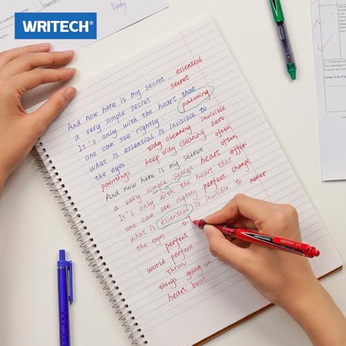 Writech WRI-995-MULTICOLOR-6 Liquid Ink Rollerball Pens: Multicolor 0.5Mm Fine Point Retractable Rolling Ball Pen Assorted Colors thumb #5
