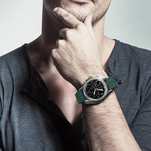 Image of Magnetic Watch Band 16mm 18mm 19mm 20mm 22mm - Quick Release - Skin-Friendly Soft Silicone Sport Watch Band for Men Women, Magnetic Folding Clasp Silicone Strap