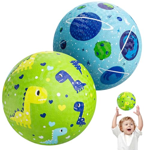 Vastoy 6 Inch Playground Ball Set of 2 for Kids Ages 3-6 - Dodgeball and Kick balls with Pump Kids Rubber Ball for Outdoor Indoor Play Children Kickball for School PE Backyard Kid Balls for Pool