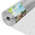 Gbekery Hardware Cloth 1/2 inch 16in x 25ft 19 Gauge, Hot-dip Galvanized After Welding Chicken Wire Mesh Roll Garden Plant Welded Metal Wire Fencing Roll, Rabbit Cages Snake Fence