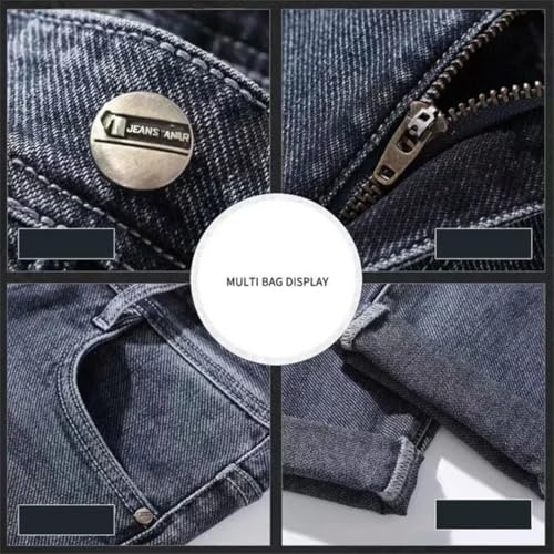 Men Slim Fit Denim Pants Denim Trousers Versatile Work Jeans2