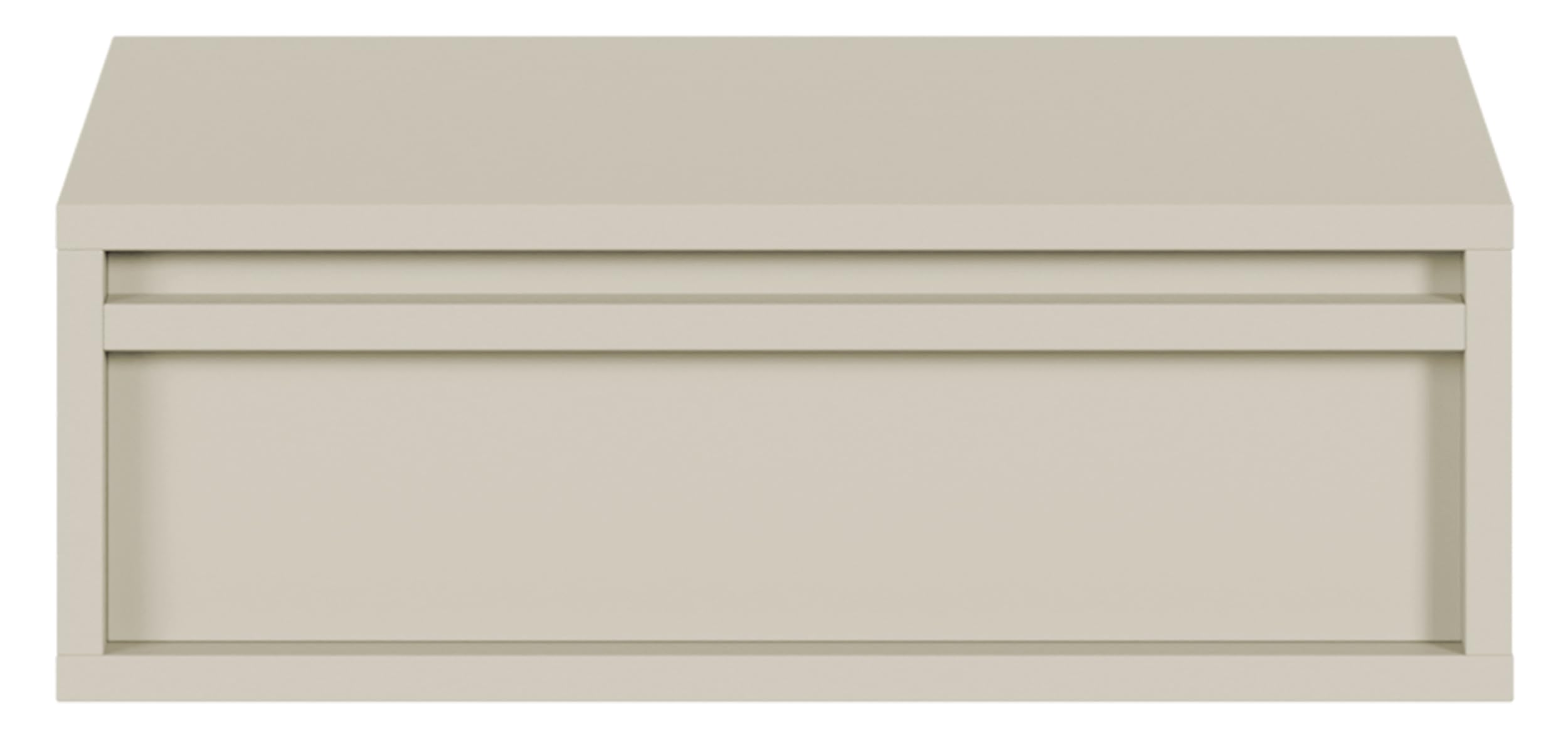 Selsey Comodino Per Camera Da Letto Con Cassetto Comodino Da Notte Sospeso Stile Moderno 50 cm Beige Grigio Evo