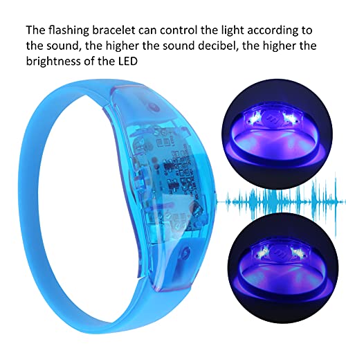 Night Running LED Bracelet, Light Up Blue Sound Activated LED Bracelet - Image 2