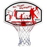 Best Sporting Basketballkorb mit Basketball-Board I Stabiler Basketballkorb mit Bord und Offizieller Größe Ø 45 cm inkl. Nylon-Korbnetz I Basketballkorb Outdoor für Kinder und Erwachsene