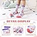 Velice Kids Girls Boys Cotton Crew Socks Funny Crazy Novelty Cartoon Cute Silly Dress Socks 6 Pairs(Unicorn,9-15 Years)