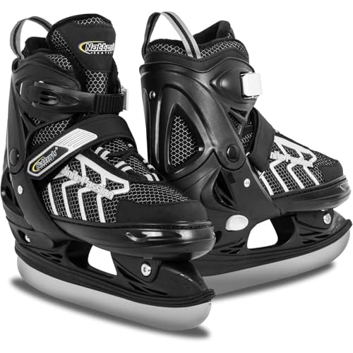 Nattork Adjustable Kids Ice Skate for Boys Girls Adult, Soft Padding and...
