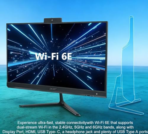 Image of Acer Aspire 27 inch IPS FHD All-in-One Desktop Computer | AMD 8-Core Ryzen 7 5825U (Up to 4.5GHz) | 120Hz Refresh Rate | 16GB RAM, 1TB SSD | WiFi 6E, Bluetooth 5.3 | Wireless KB & Mouse