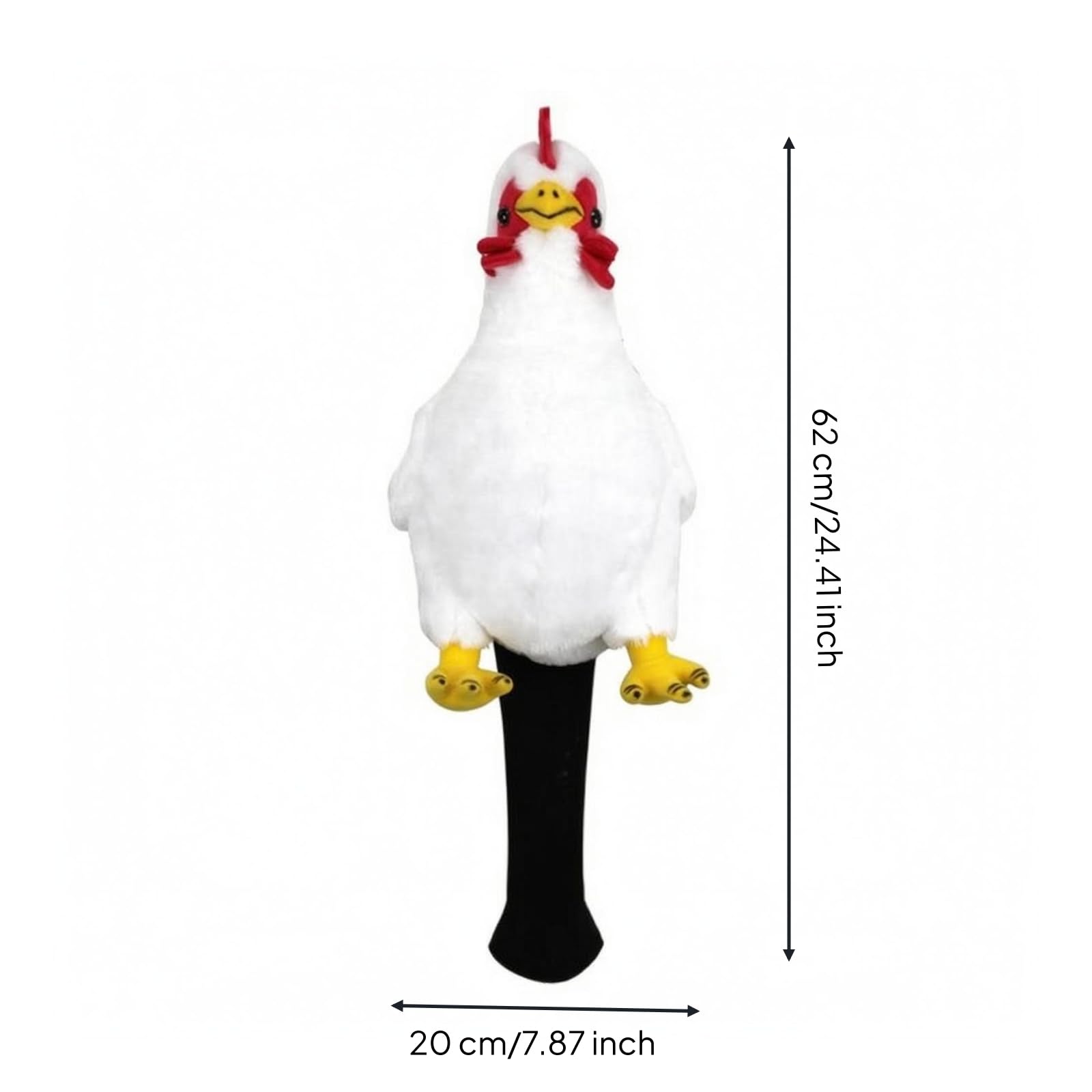 Couvre-Driver en Peluche Rembourré, Housse de Driver Golf Doux, Protection Tête Anti-Rayures et Anti-Poussière, Accessoire de Golf