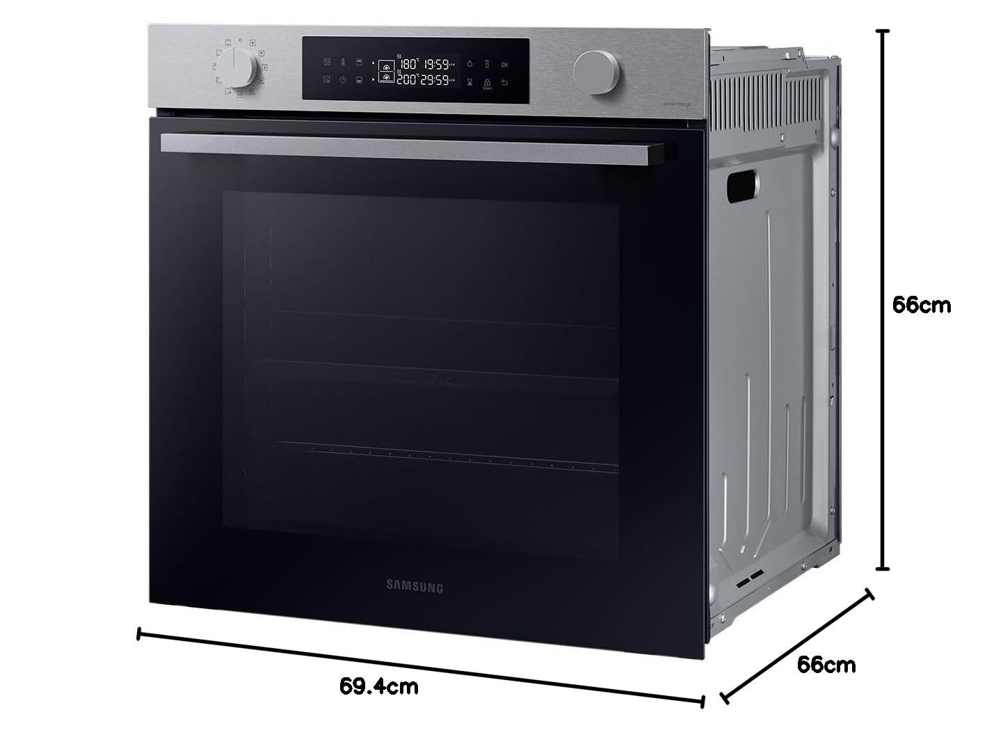 Horno Pirolítico Samsung Dual Cook 1200W 76L Acero inoxidable (NV7B4450VAS/U3)