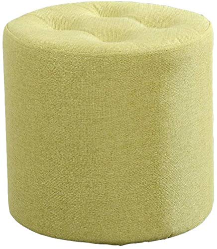 Tabouret et banc à chaussures en coton et lin vert pour entrée et chambre