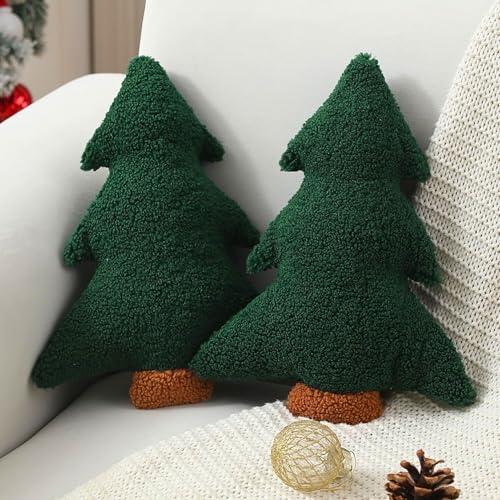 Image of Tickles Christmas Tree Soft Stuffed Plush Pillow Cum Toy for Kids Boys & Girls Birthday Gift (Color: Green, Size: 35 cm)