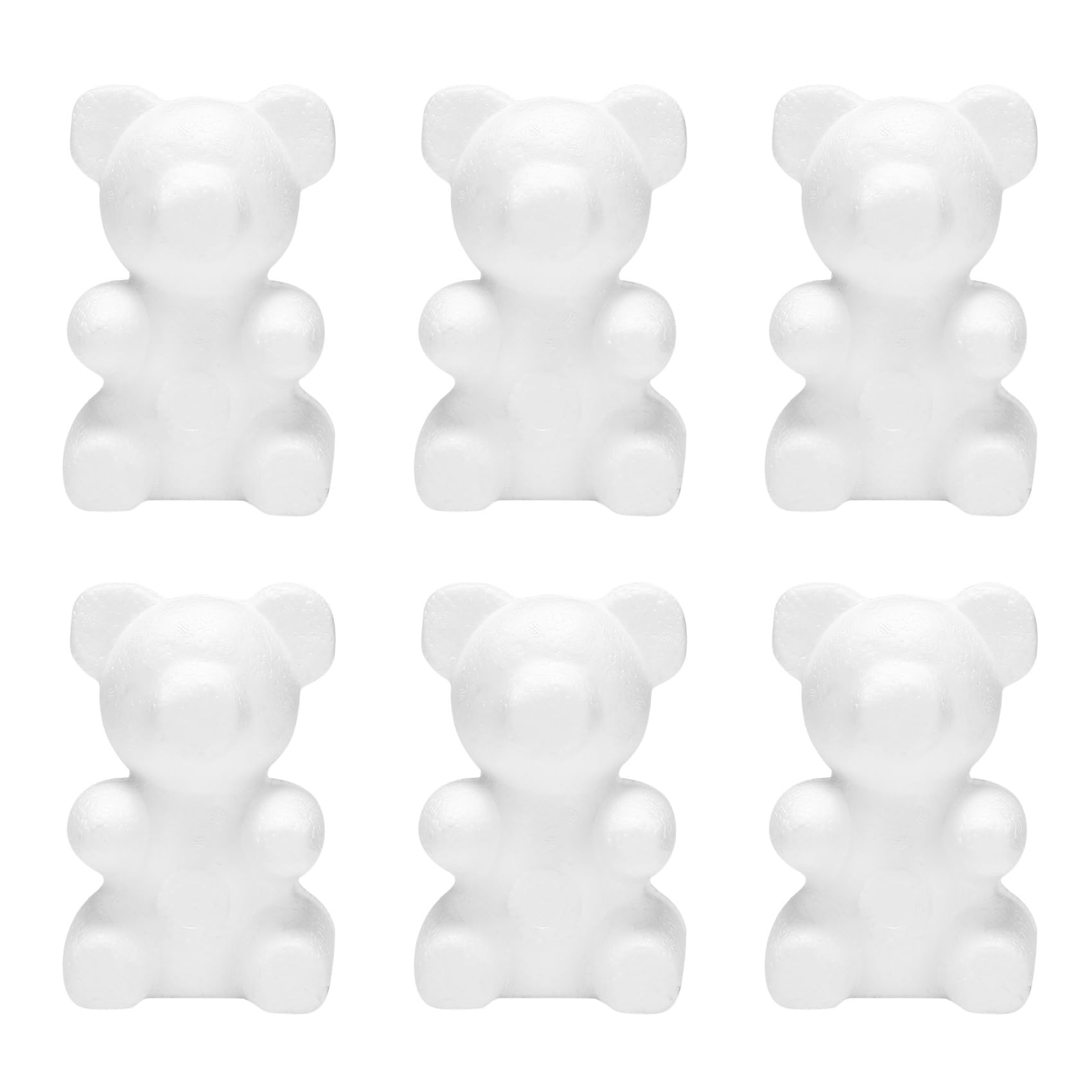 Vjsujehgy Diy Party Decorations 6pcs Foam Modelling Polystyrene Foam Polystyrene Christmas Xmas Decorations Tree Ornaments Bear 1