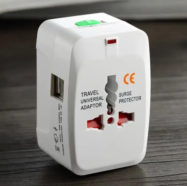 Kmils Universal Adapter, Universal Travel Adapter, All in One International Travel Adapter with USB Ports (White)-picture-12