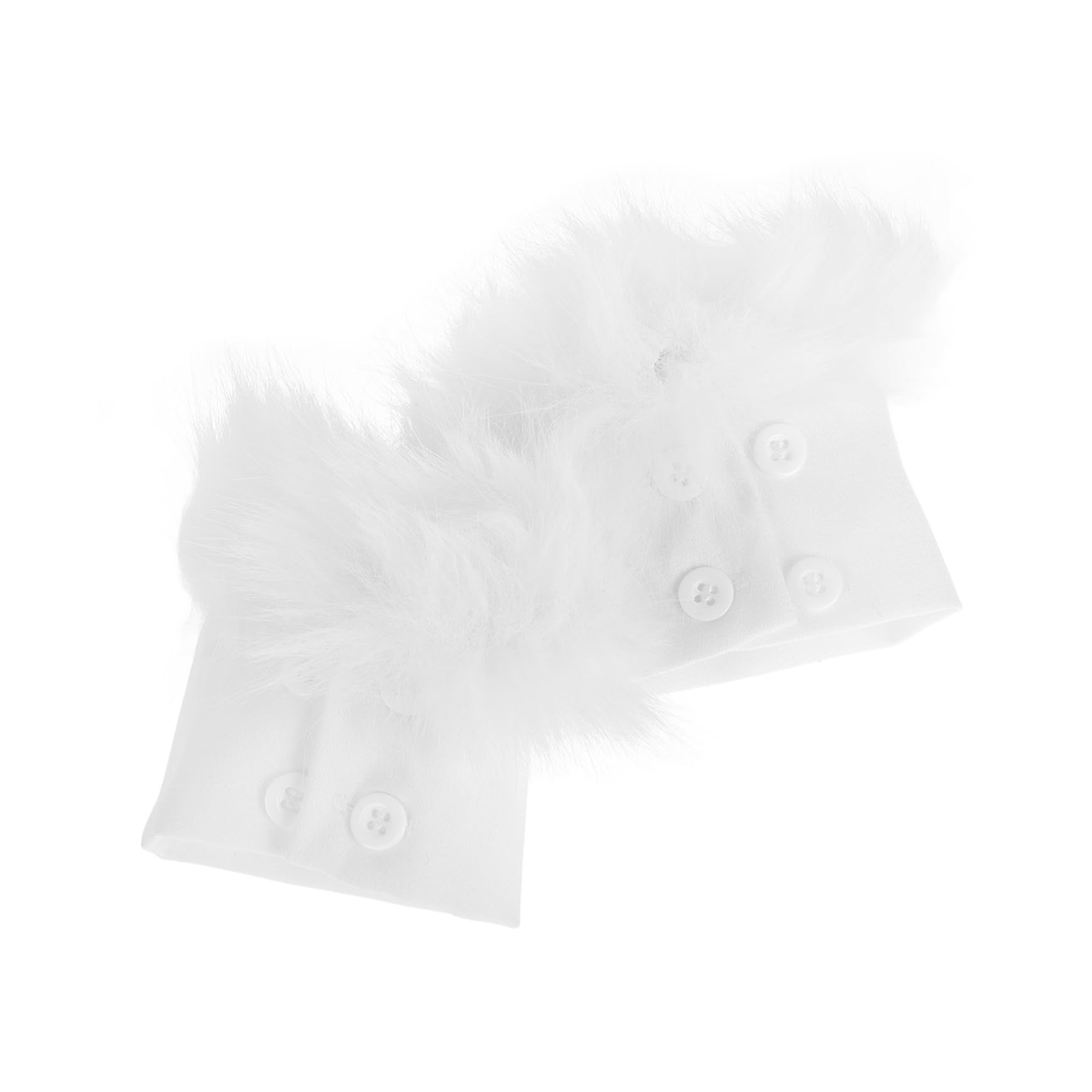 VANZACK Faux Fur Plush Cuffs Arm Covers Winter Warm Fuzzy Arm Warmers Stretchy Gloves