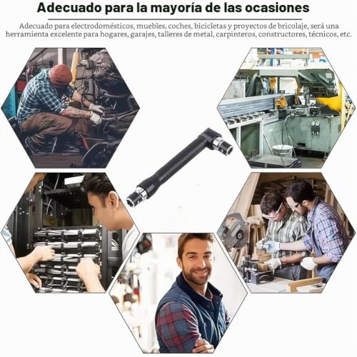 Miniatura 5 de Destornillador De Ángulo Recto De 90 Grados, Llave Hexagonal De 1 4 Pulgadas