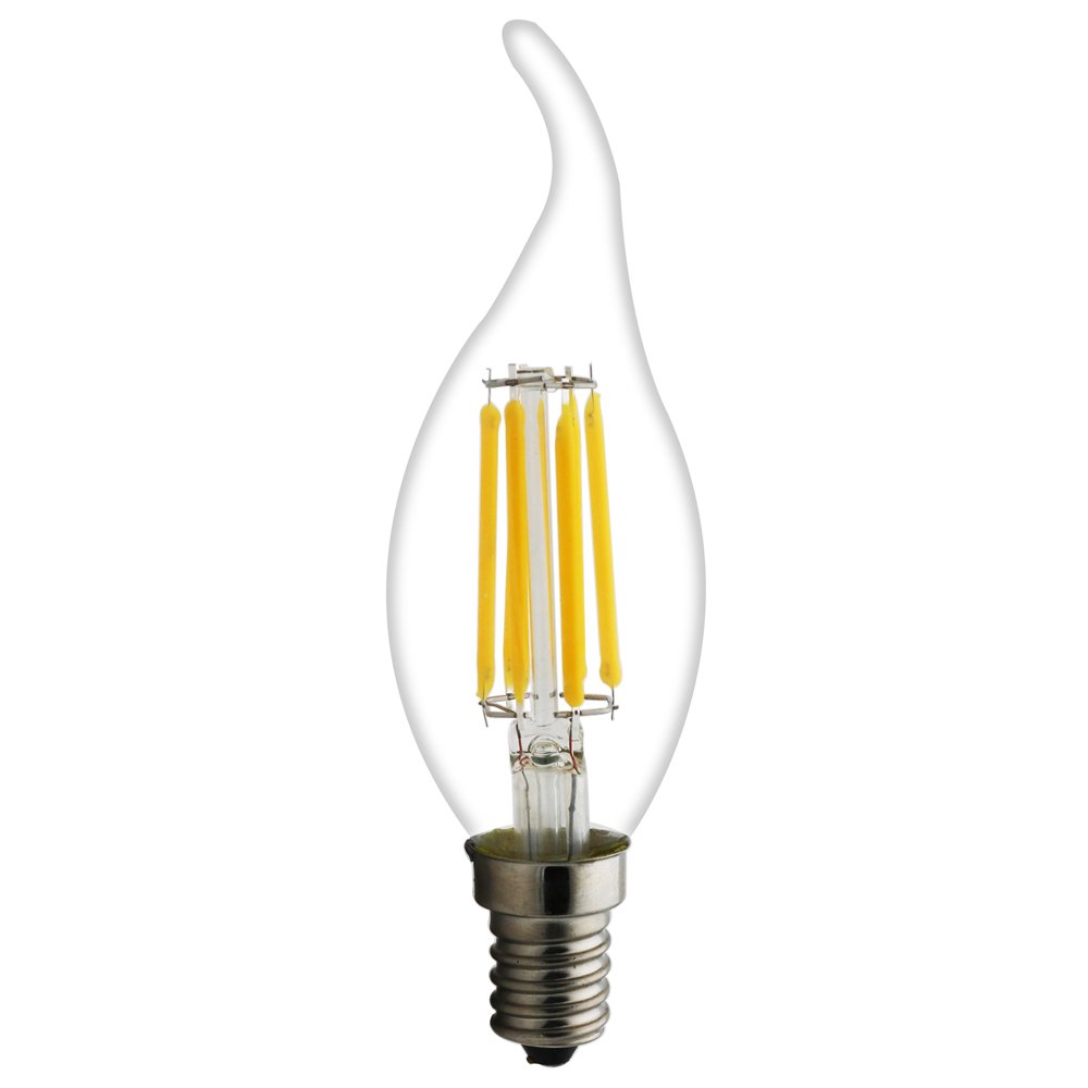 20 Pack E14 Vintage LED Filament Ampoules Flamme 6W Blanc Chaud 2700K C35 Queue Pour Rétro Vieux Lustre Pendentif Lampe