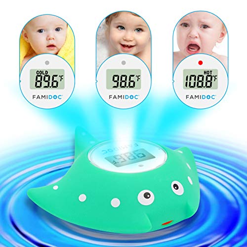 image for Baby Bath Thermometer with Room Thermometer - Famidoc FDTH-V0-22 NEW U