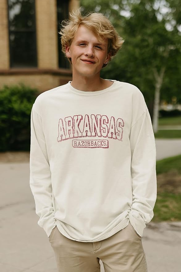 Blue 84 NCAA Unisex-Adult NCAA Officially Licensed Long Sleeve T-Shirt Ivory Dyed Ringspun Vintage - Image 2