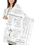 Bozidol I am a child of God Prayer Shawls for Women, Soft Warm Inspirational Scripture Bible Verse Wrap Blanket Scarf, Christian Religious Gifts for Birthday Christmas Mother's Day