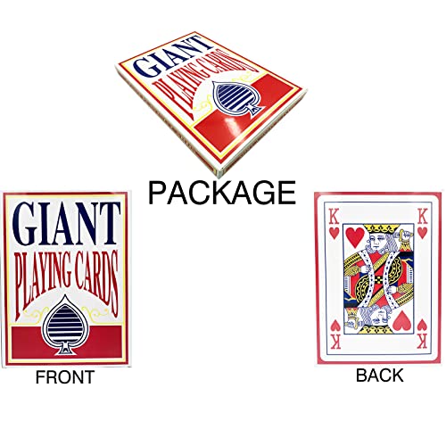 Yuanhe Jumbo Giant Playing Card Deck, 8X11 Inch Large Oversized Playing Cards, Super Big Game Theme Full Deck Cards For Kids,Adults,Casino Party Decorations #TOP2