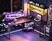 ODK 53 Inch L Shaped Desk with LED Lighting, Reversible Gaming Desk with Power Outlets, Cornor Computer Table with Storage Shelves & Bag & Iron Hook, Home Office Table for Writing, Study, Black