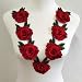 10Pc Cute Red Rose Applique Flowers Patch Embroidered Sew on Clothes Bags Handmade DIY Accessory Clothes Decal