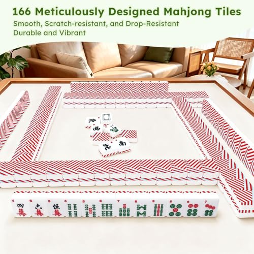 Juego de Mahjong Americano Con 166 Fichas Acrílicas miniatura 7