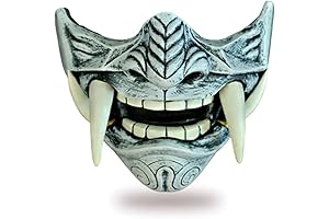 Japanese Hannya Mask, Oni Mask Half Face Prajna Mask