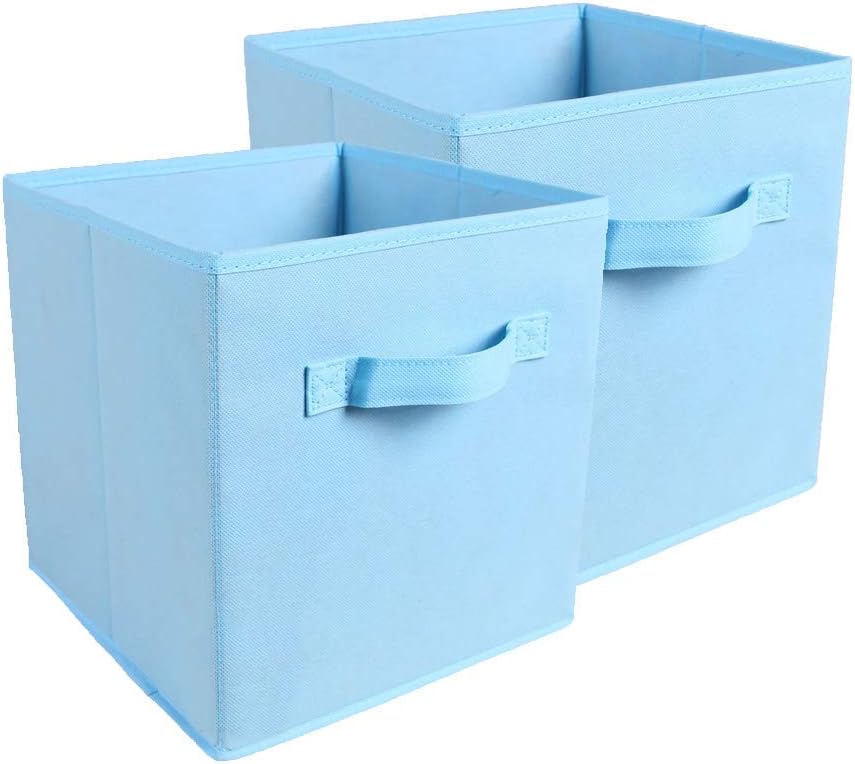 Foldable Storage Cubes- Thickening Collapsible Fabric Boxes Household Cube Storage Box - Moistureproof, Dustproof, Odourless (2 Pack)