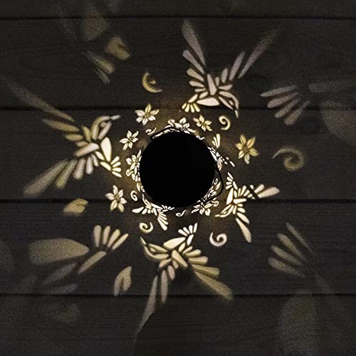 Hummingbird Solar Lantern Outdoor Hanging Solar Lantern Waterproof Hummingbird Lights Led With Metal Handle Outdoor For Garden Yard Decorative，Auto On/Off（Silver） #TOP1