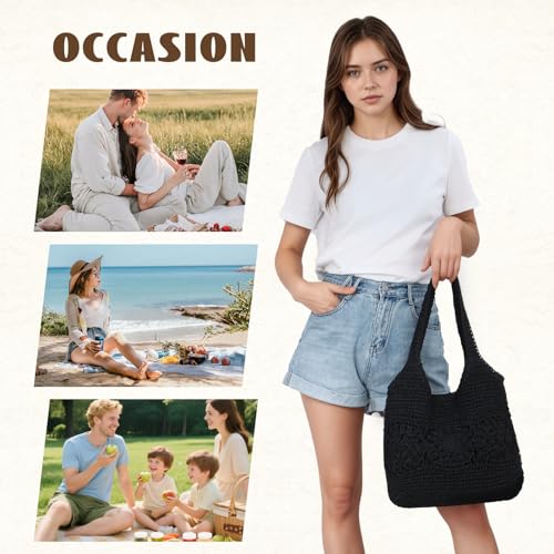 Bolso Tote de Paja para Playa Verano Mujer miniatura 2