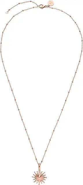 Rose Gold Sun Necklace - 18K Gold Plated Stainless Steel Adjustable Chain