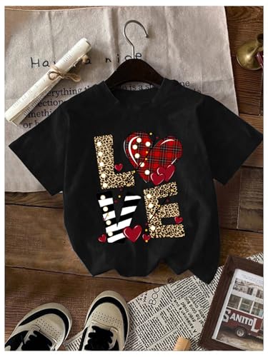 Image of RoseSeek Girl's Shirts 3 Packs Star Butterfly Graphic Tees Crew Neck Short Sleeve T Shirt Casual Tops