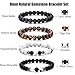 Tiger Eye Bracelet For Men 8MM Natural Stone Beads Bracelet Set Stretch Lava Rock Bracelets Adjustable Black Crystal Beaded Bracelet for Men Women Gifts