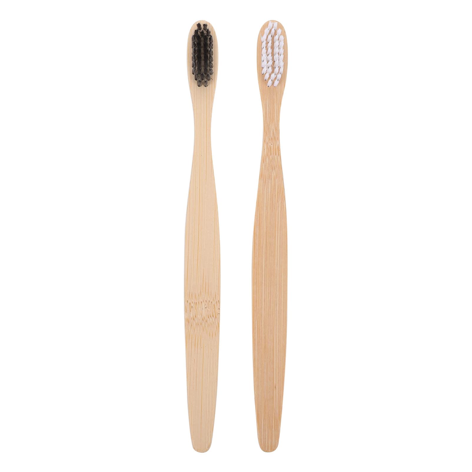2pcs Biodegradable Bamboo Toothbrush Cover Flexible Bristles Oral Care for Travel