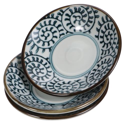 Wakauto 3pcs Mini Ceramic Sauce Dishes Plates Miniature Seasoning Dish Vibrant Colors Stylish