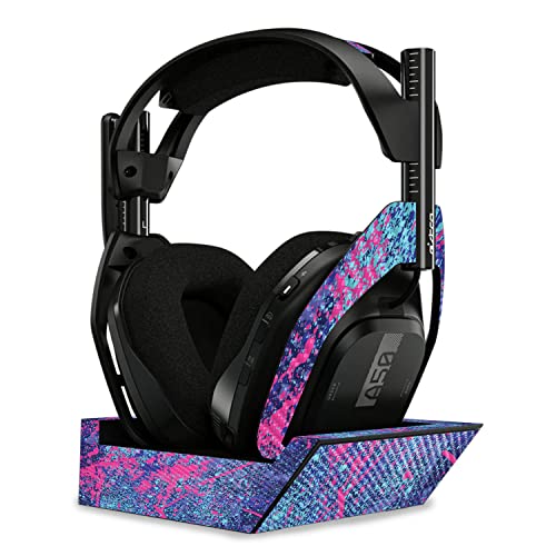 Image of MightySkins Carbon Fiber Skin Compatible with Astro A50 Wireless Headphones + Base Station (Gen 4) - Vibrant Splatter | Protective, Durable Textured Carbon Fiber Finish | Easy to Apply