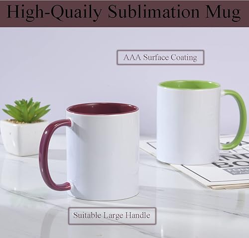 Miniatura 6 de Tazas de cerámica para sublimación, 11 onzas, paquete de 12 unidades, varios colores, aptas para microondas, aptas para lavavajillas