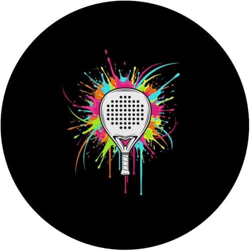 Miniatura 3 de Padel Racket Splash Pop Art Colorful Padel Player PopSockets Adhesive PopGrip