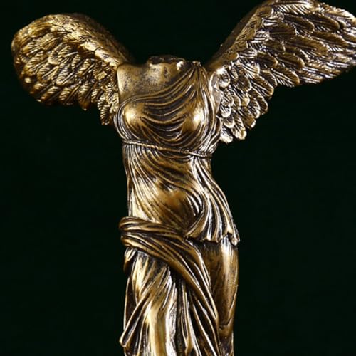 Sculpture déesse Victoire dorée objet décoration résine pour statuette maison et bureau